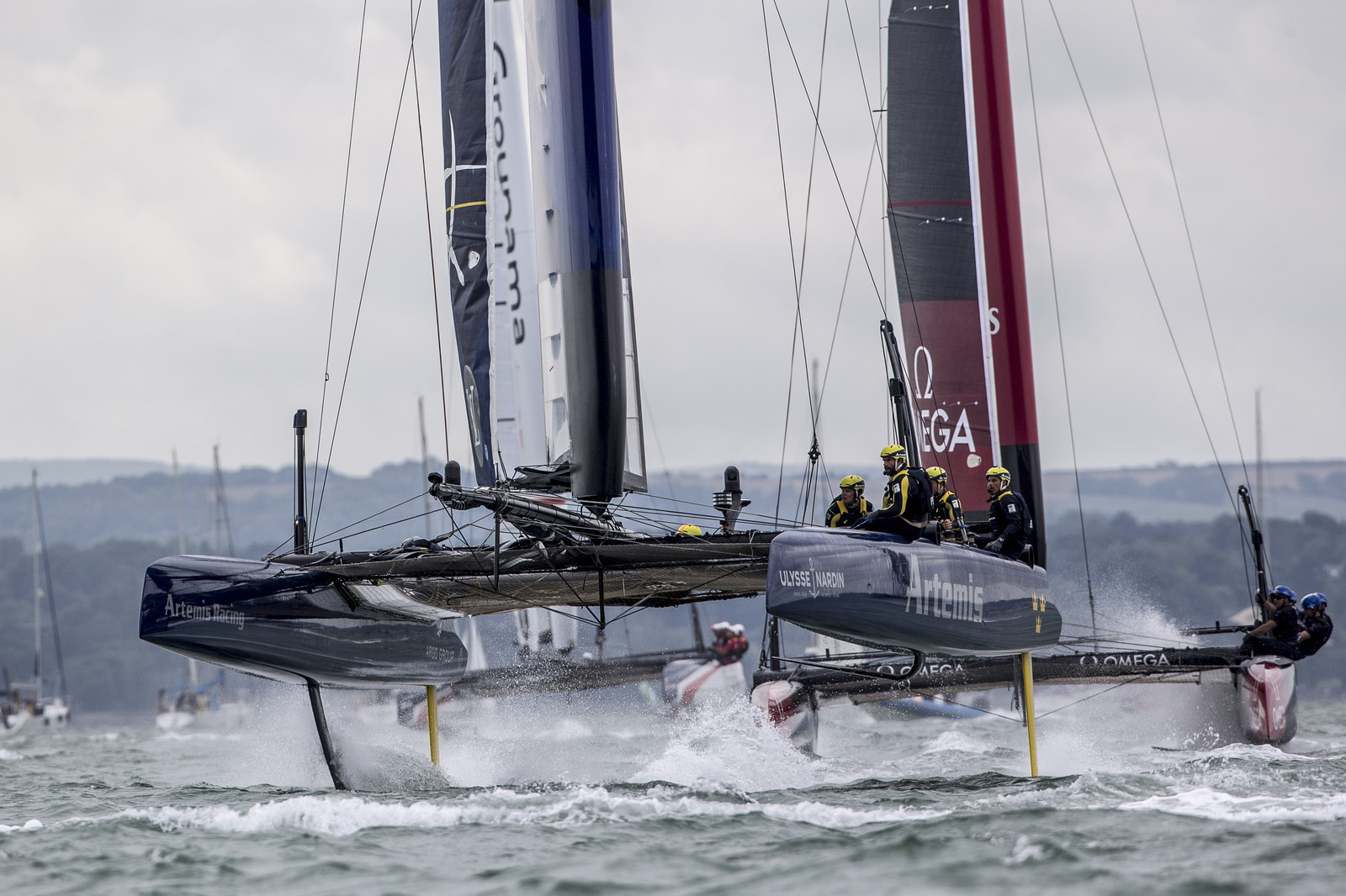 Final double points day of the Americas Cup world series Portsmouth. 24th of July, 2016, Portsmouth, UK
