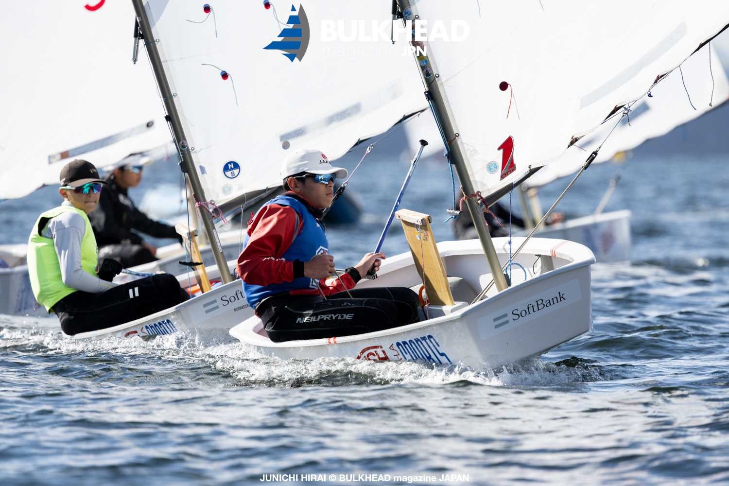 南西の風で2レース実施。オプティミスト級全日本選手権2日目